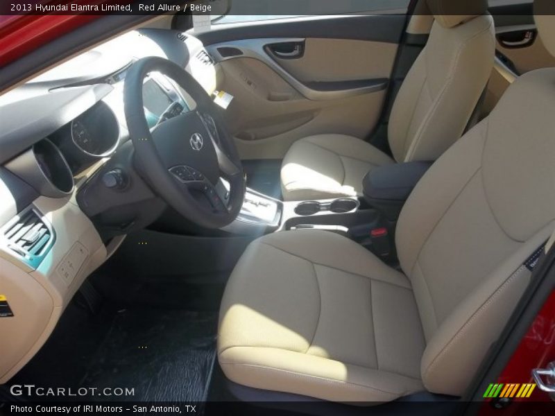 Red Allure / Beige 2013 Hyundai Elantra Limited