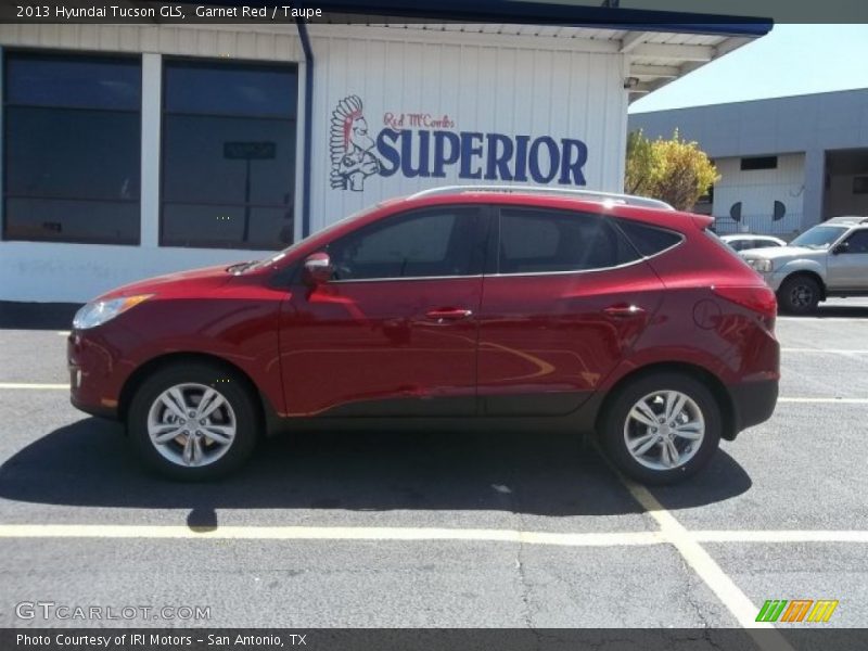 Garnet Red / Taupe 2013 Hyundai Tucson GLS