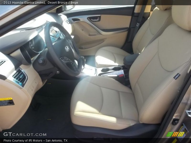 Desert Bronze / Beige 2013 Hyundai Elantra Limited