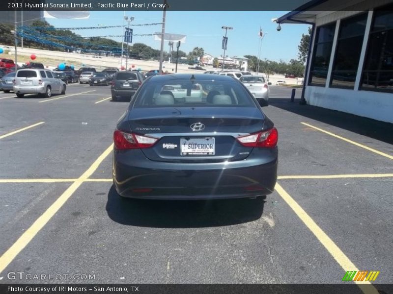 Pacific Blue Pearl / Gray 2013 Hyundai Sonata Limited