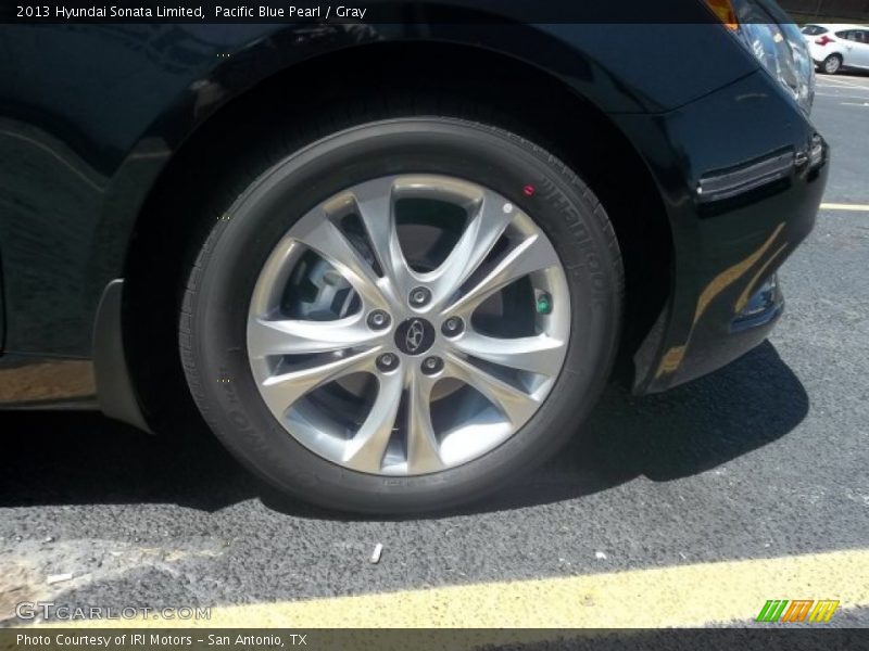 Pacific Blue Pearl / Gray 2013 Hyundai Sonata Limited