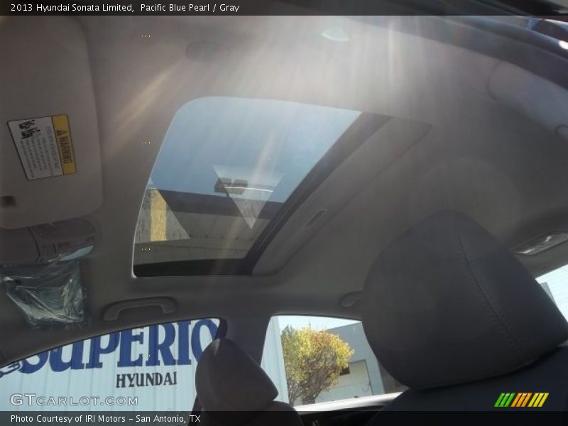 Pacific Blue Pearl / Gray 2013 Hyundai Sonata Limited
