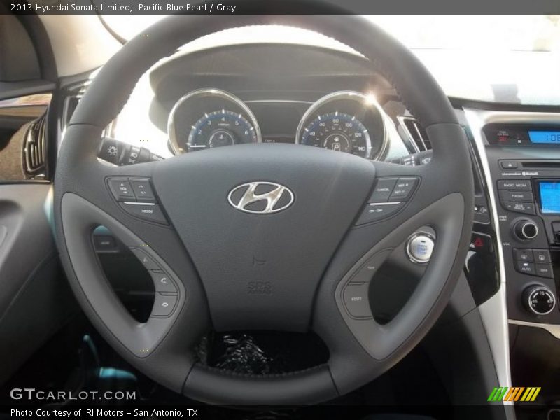 Pacific Blue Pearl / Gray 2013 Hyundai Sonata Limited