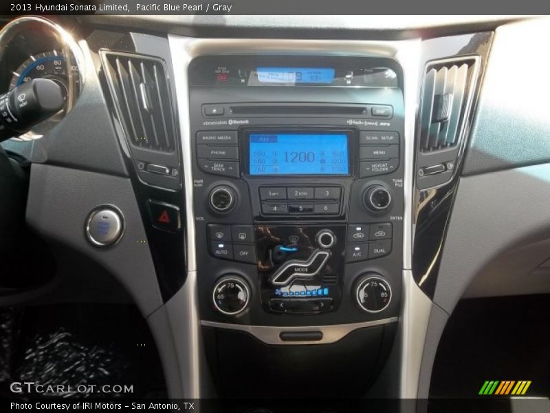 Pacific Blue Pearl / Gray 2013 Hyundai Sonata Limited