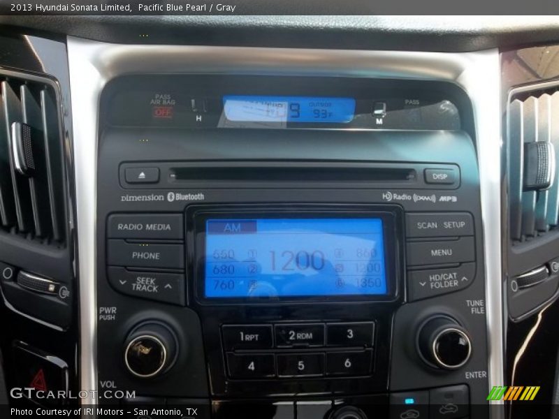 Pacific Blue Pearl / Gray 2013 Hyundai Sonata Limited