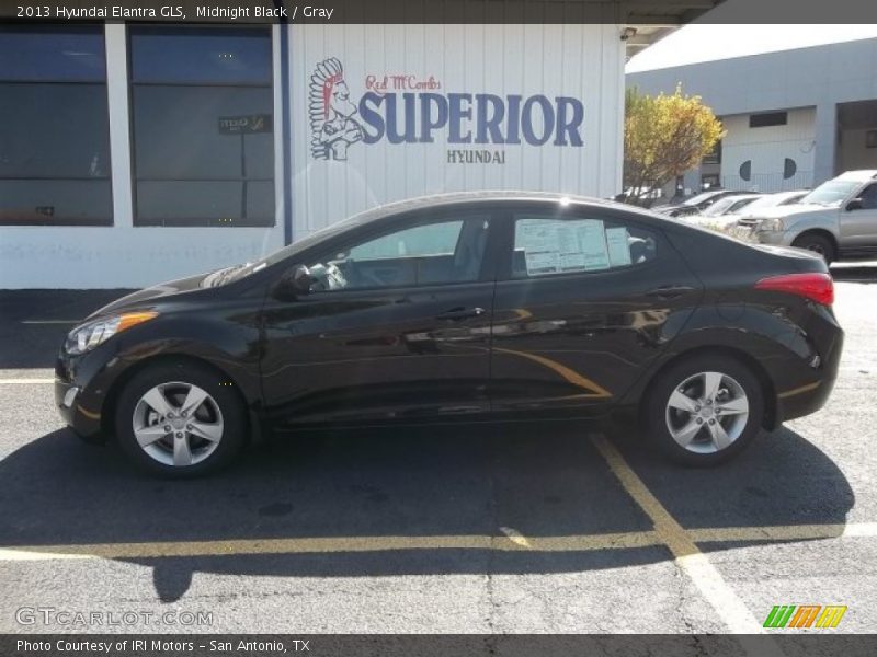 Midnight Black / Gray 2013 Hyundai Elantra GLS