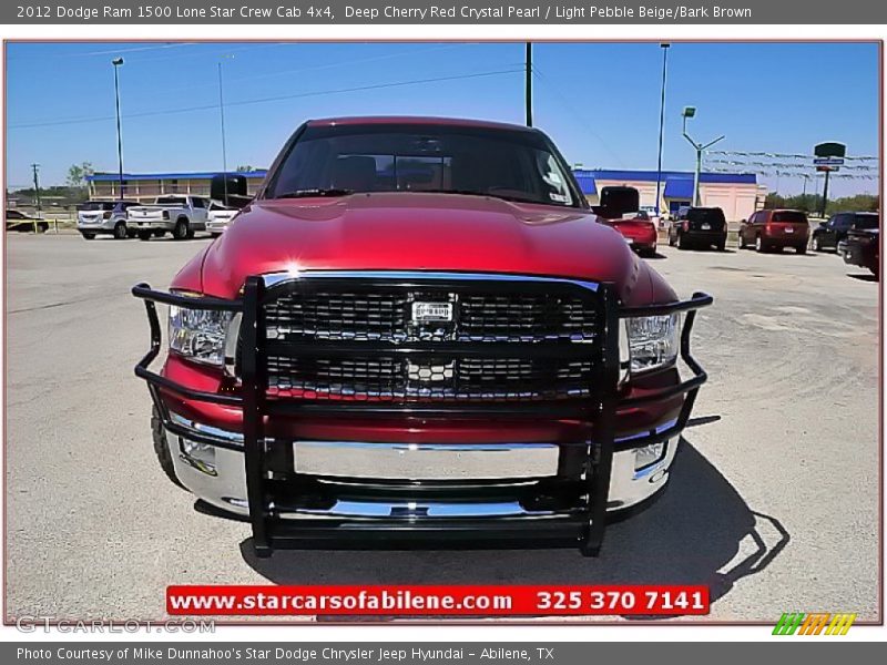 Deep Cherry Red Crystal Pearl / Light Pebble Beige/Bark Brown 2012 Dodge Ram 1500 Lone Star Crew Cab 4x4