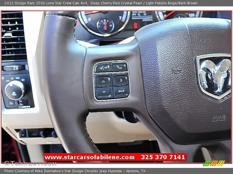 Deep Cherry Red Crystal Pearl / Light Pebble Beige/Bark Brown 2012 Dodge Ram 1500 Lone Star Crew Cab 4x4