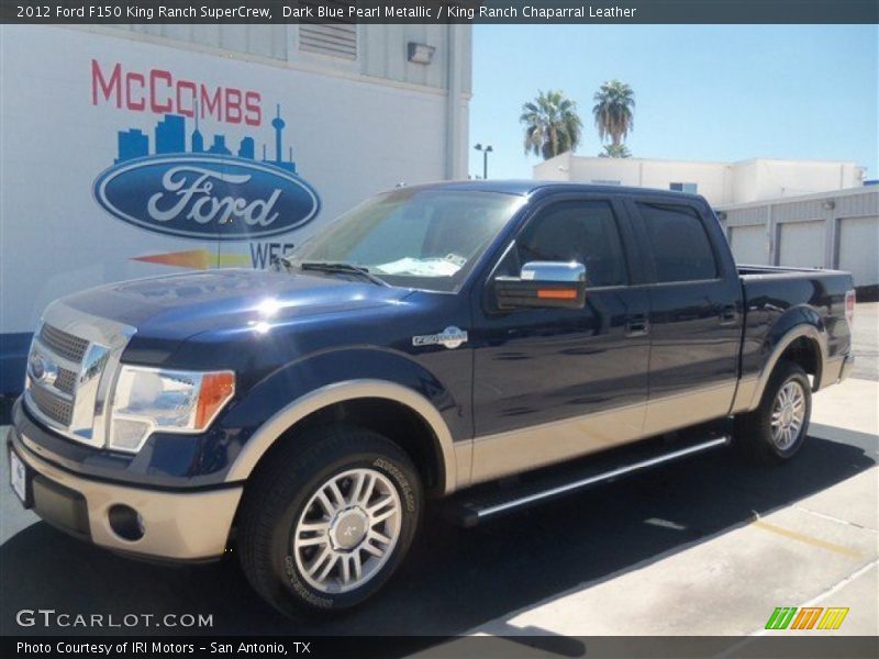 Dark Blue Pearl Metallic / King Ranch Chaparral Leather 2012 Ford F150 King Ranch SuperCrew