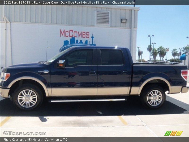 Dark Blue Pearl Metallic / King Ranch Chaparral Leather 2012 Ford F150 King Ranch SuperCrew