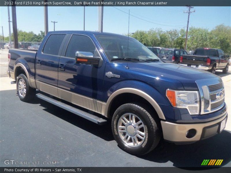 Dark Blue Pearl Metallic / King Ranch Chaparral Leather 2012 Ford F150 King Ranch SuperCrew