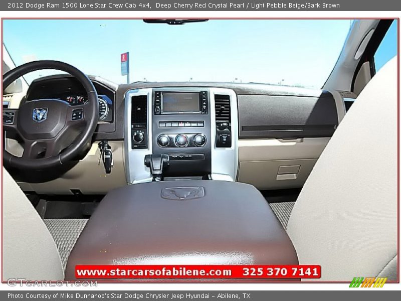 Deep Cherry Red Crystal Pearl / Light Pebble Beige/Bark Brown 2012 Dodge Ram 1500 Lone Star Crew Cab 4x4