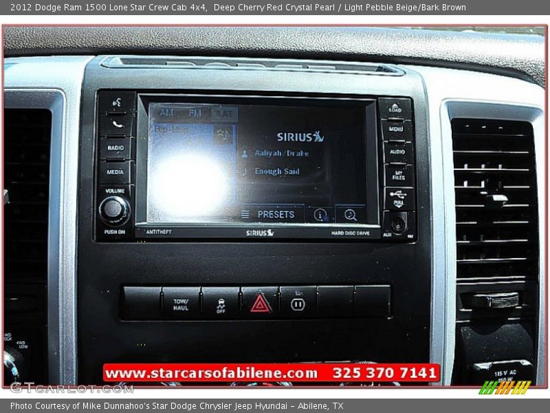Deep Cherry Red Crystal Pearl / Light Pebble Beige/Bark Brown 2012 Dodge Ram 1500 Lone Star Crew Cab 4x4