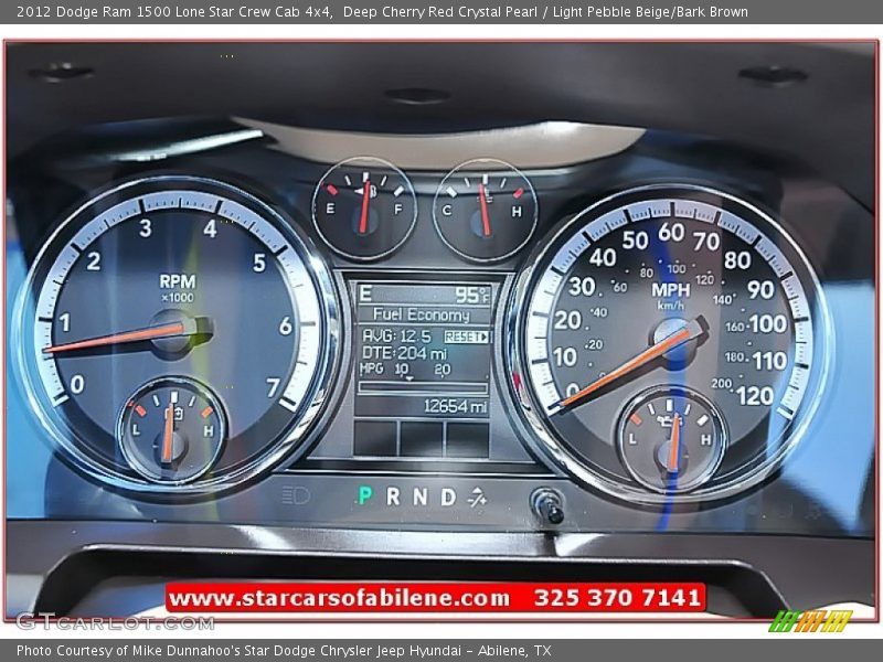 Deep Cherry Red Crystal Pearl / Light Pebble Beige/Bark Brown 2012 Dodge Ram 1500 Lone Star Crew Cab 4x4