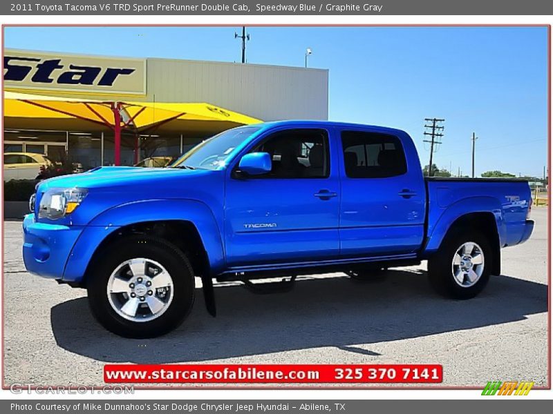 Speedway Blue / Graphite Gray 2011 Toyota Tacoma V6 TRD Sport PreRunner Double Cab