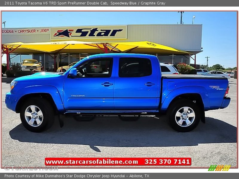 Speedway Blue / Graphite Gray 2011 Toyota Tacoma V6 TRD Sport PreRunner Double Cab