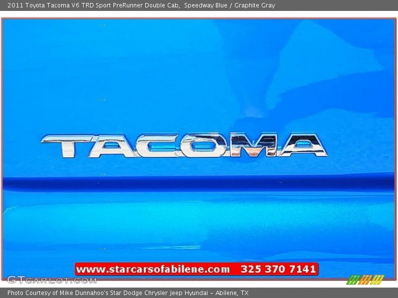 Speedway Blue / Graphite Gray 2011 Toyota Tacoma V6 TRD Sport PreRunner Double Cab