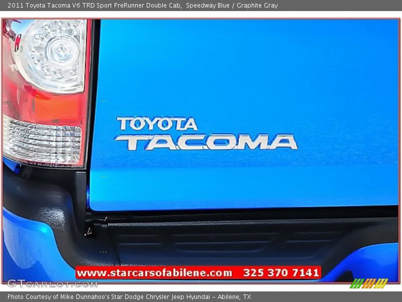 Speedway Blue / Graphite Gray 2011 Toyota Tacoma V6 TRD Sport PreRunner Double Cab
