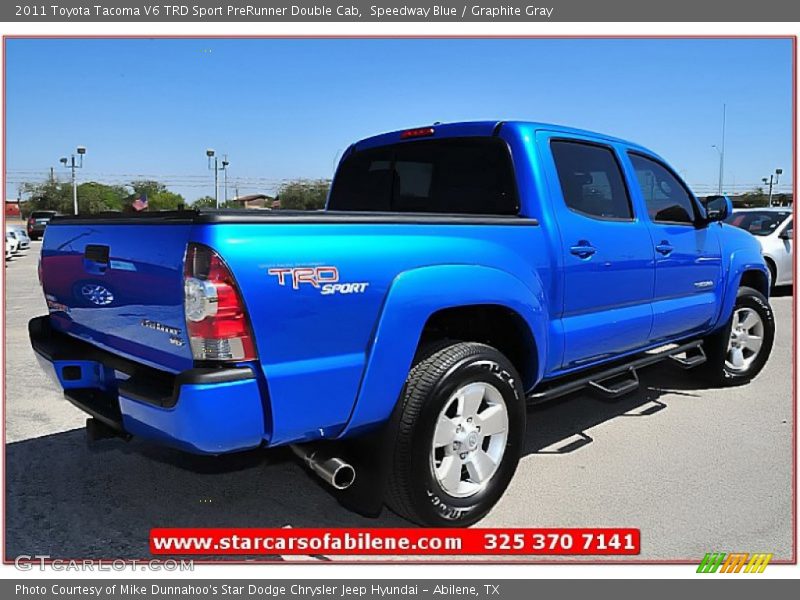 Speedway Blue / Graphite Gray 2011 Toyota Tacoma V6 TRD Sport PreRunner Double Cab