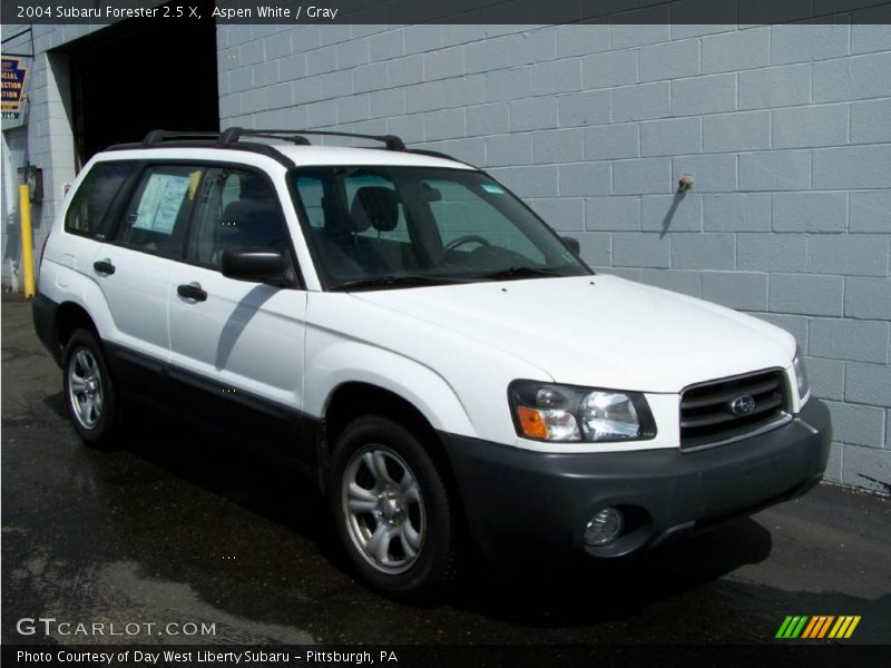 Aspen White / Gray 2004 Subaru Forester 2.5 X