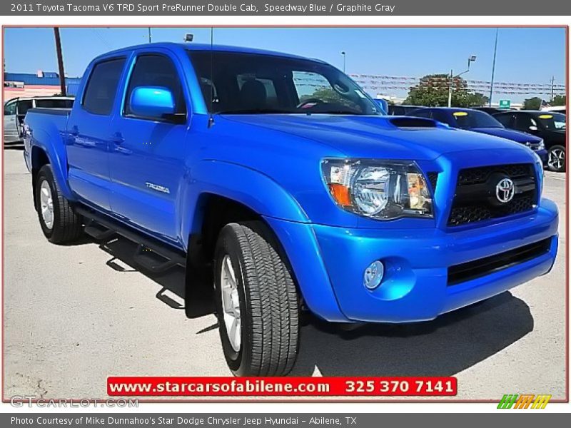 Speedway Blue / Graphite Gray 2011 Toyota Tacoma V6 TRD Sport PreRunner Double Cab