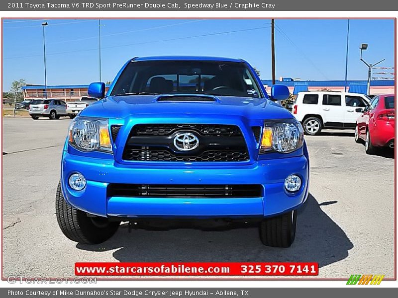 Speedway Blue / Graphite Gray 2011 Toyota Tacoma V6 TRD Sport PreRunner Double Cab