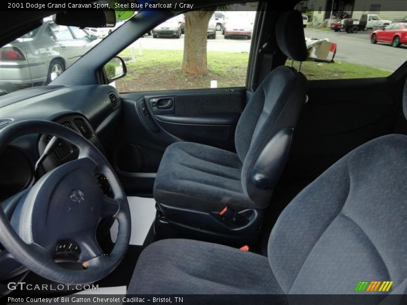 Steel Blue Pearlcoat / Gray 2001 Dodge Grand Caravan Sport