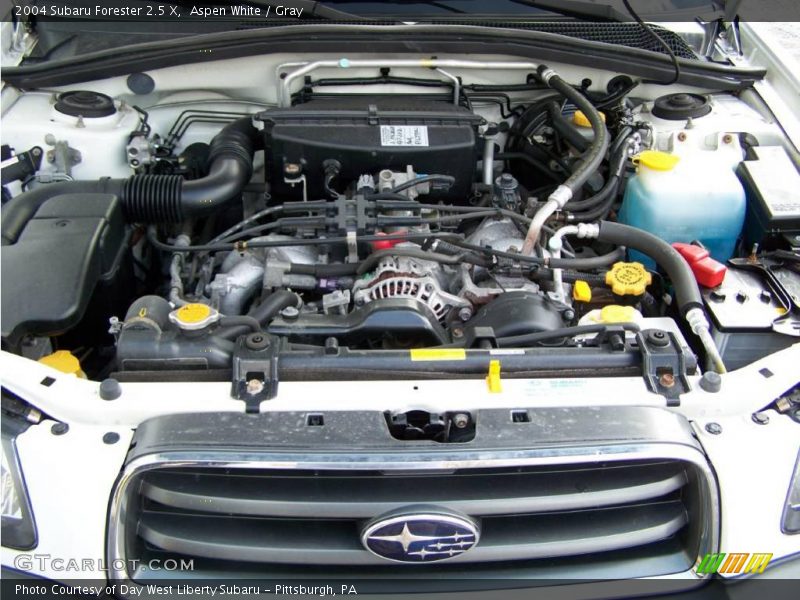 Aspen White / Gray 2004 Subaru Forester 2.5 X