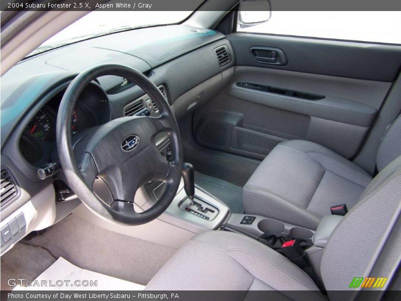 Aspen White / Gray 2004 Subaru Forester 2.5 X