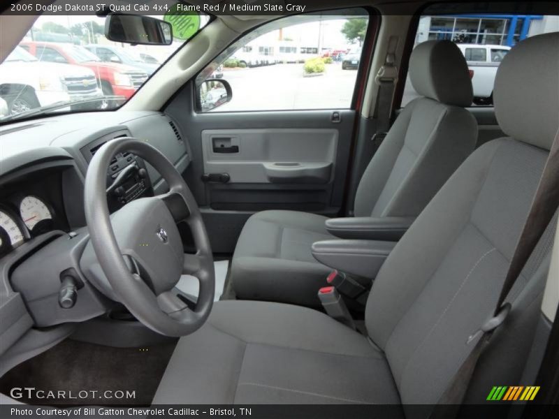 Flame Red / Medium Slate Gray 2006 Dodge Dakota ST Quad Cab 4x4
