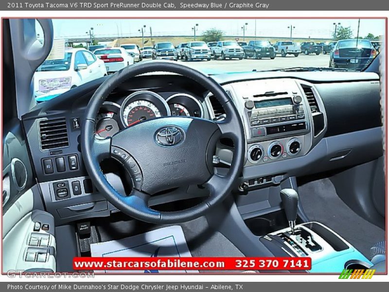 Speedway Blue / Graphite Gray 2011 Toyota Tacoma V6 TRD Sport PreRunner Double Cab
