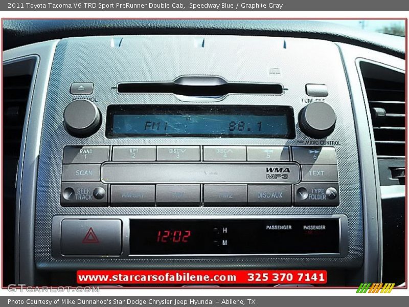 Speedway Blue / Graphite Gray 2011 Toyota Tacoma V6 TRD Sport PreRunner Double Cab