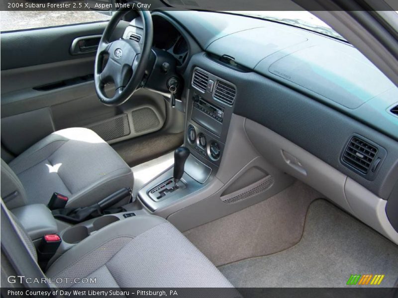 Aspen White / Gray 2004 Subaru Forester 2.5 X