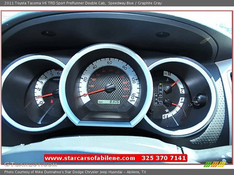 Speedway Blue / Graphite Gray 2011 Toyota Tacoma V6 TRD Sport PreRunner Double Cab