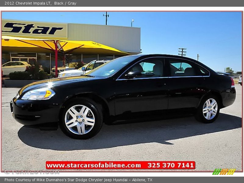 Black / Gray 2012 Chevrolet Impala LT