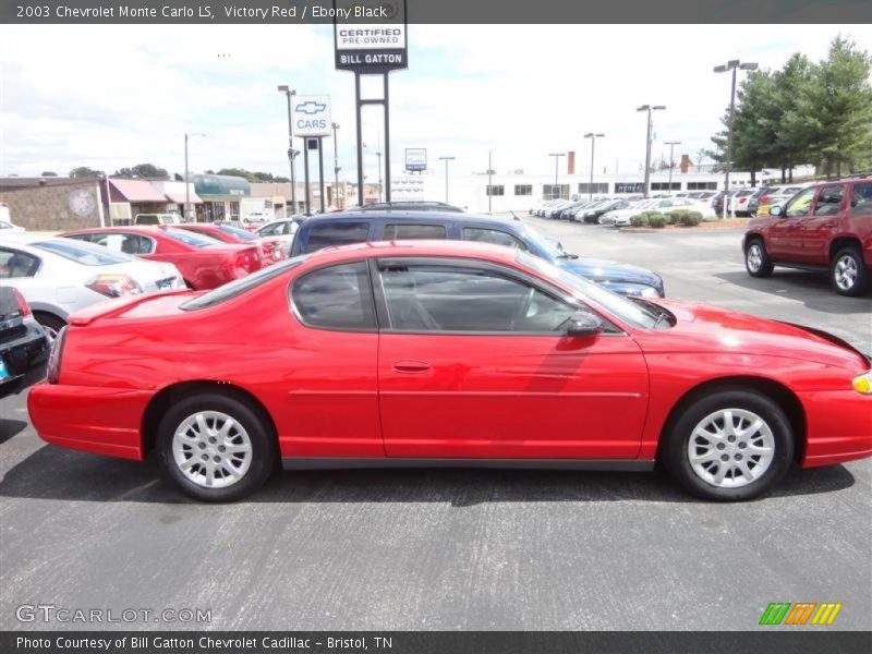 Victory Red / Ebony Black 2003 Chevrolet Monte Carlo LS