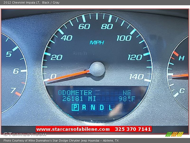 Black / Gray 2012 Chevrolet Impala LT