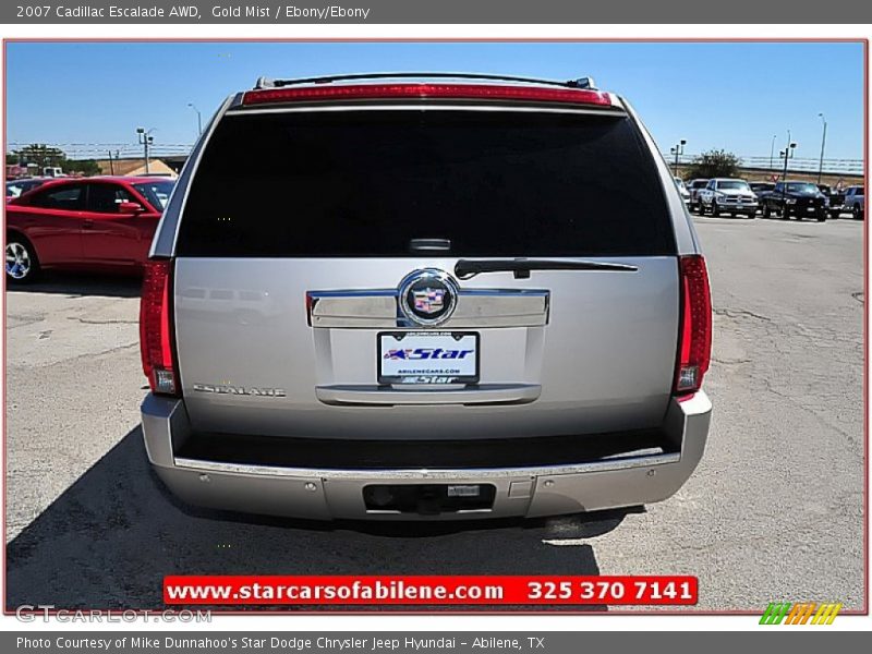Gold Mist / Ebony/Ebony 2007 Cadillac Escalade AWD