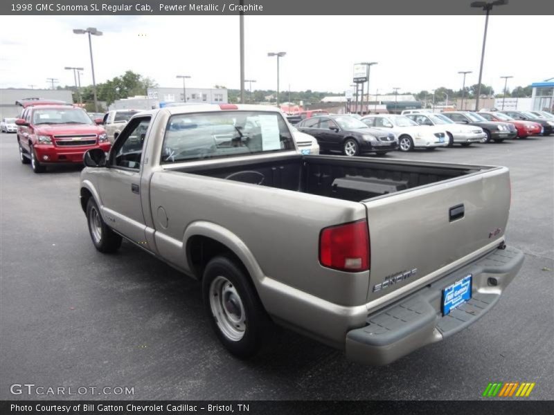 Pewter Metallic / Graphite 1998 GMC Sonoma SL Regular Cab