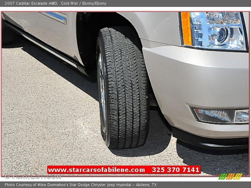Gold Mist / Ebony/Ebony 2007 Cadillac Escalade AWD