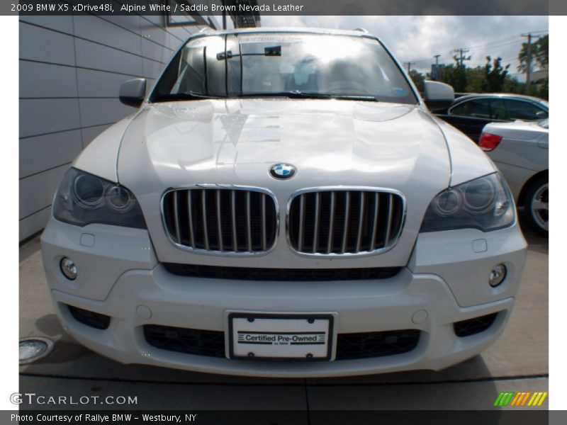 Alpine White / Saddle Brown Nevada Leather 2009 BMW X5 xDrive48i