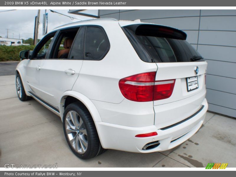 Alpine White / Saddle Brown Nevada Leather 2009 BMW X5 xDrive48i