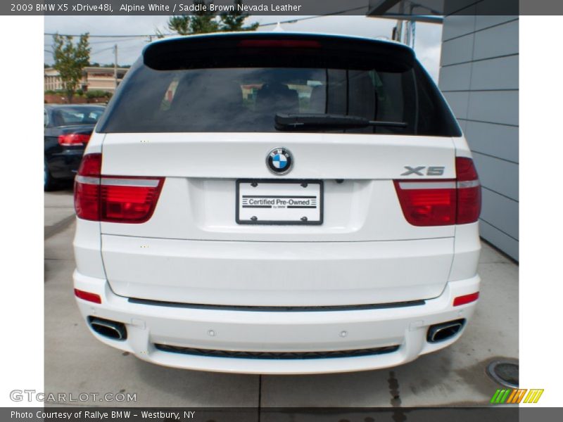 Alpine White / Saddle Brown Nevada Leather 2009 BMW X5 xDrive48i