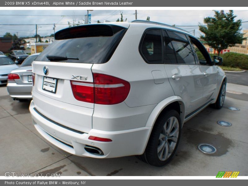 Alpine White / Saddle Brown Nevada Leather 2009 BMW X5 xDrive48i