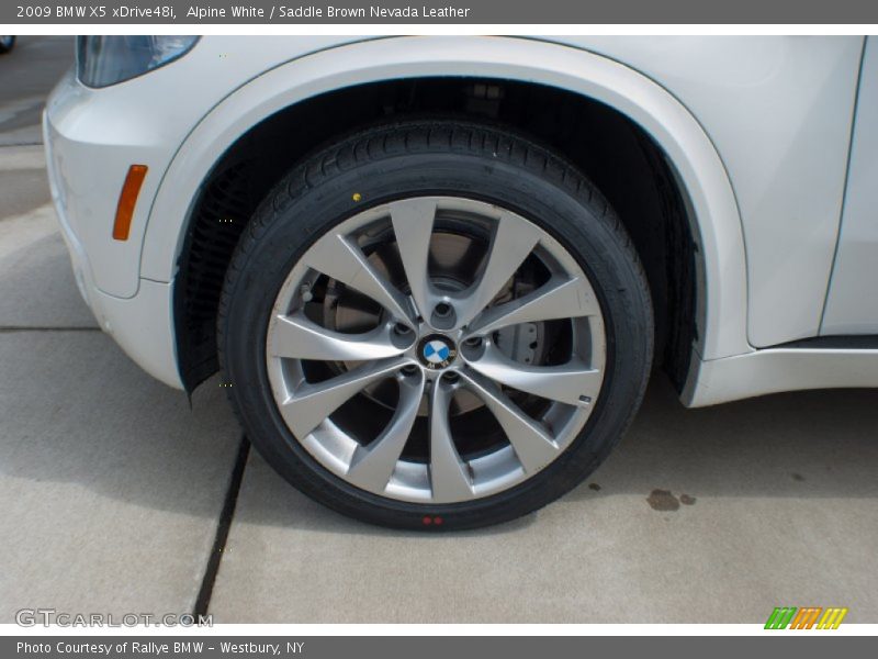 Alpine White / Saddle Brown Nevada Leather 2009 BMW X5 xDrive48i