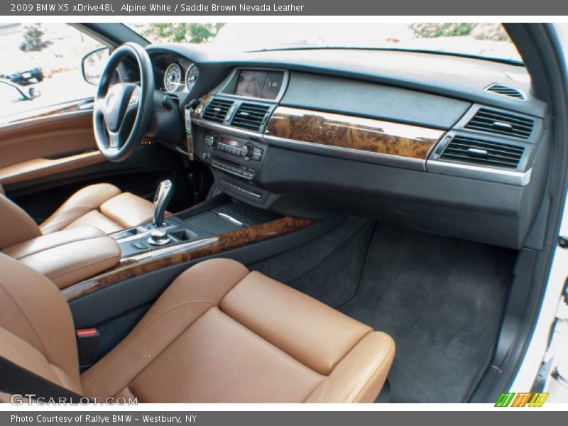Alpine White / Saddle Brown Nevada Leather 2009 BMW X5 xDrive48i