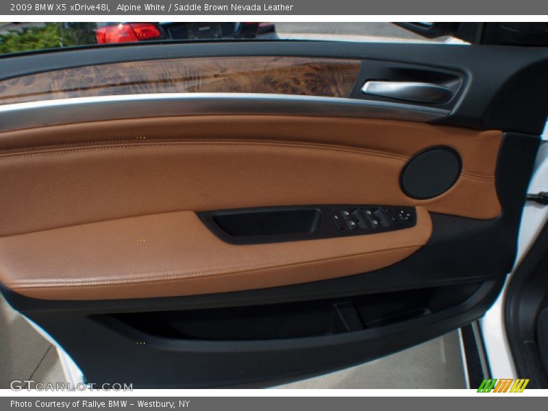 Alpine White / Saddle Brown Nevada Leather 2009 BMW X5 xDrive48i