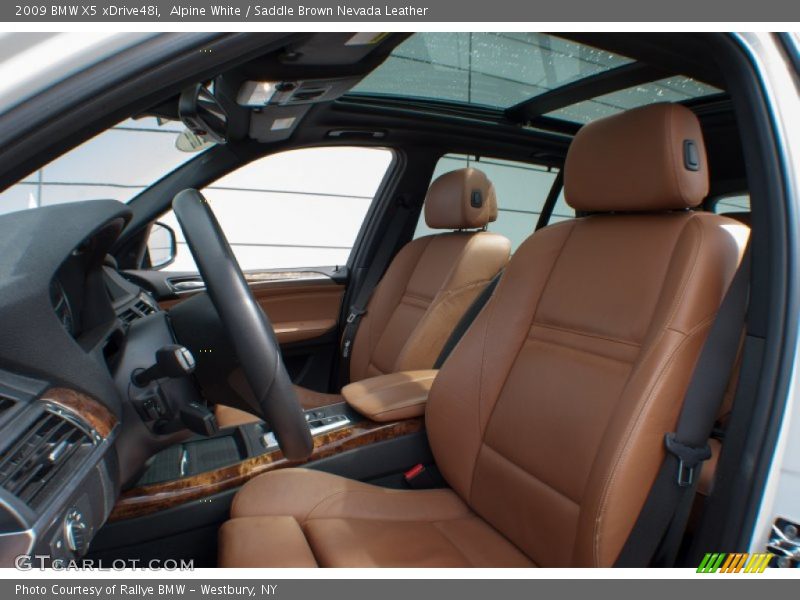 Alpine White / Saddle Brown Nevada Leather 2009 BMW X5 xDrive48i