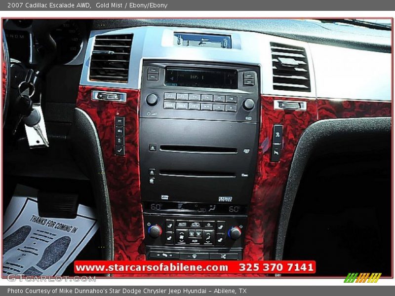 Gold Mist / Ebony/Ebony 2007 Cadillac Escalade AWD