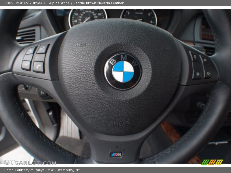 Alpine White / Saddle Brown Nevada Leather 2009 BMW X5 xDrive48i